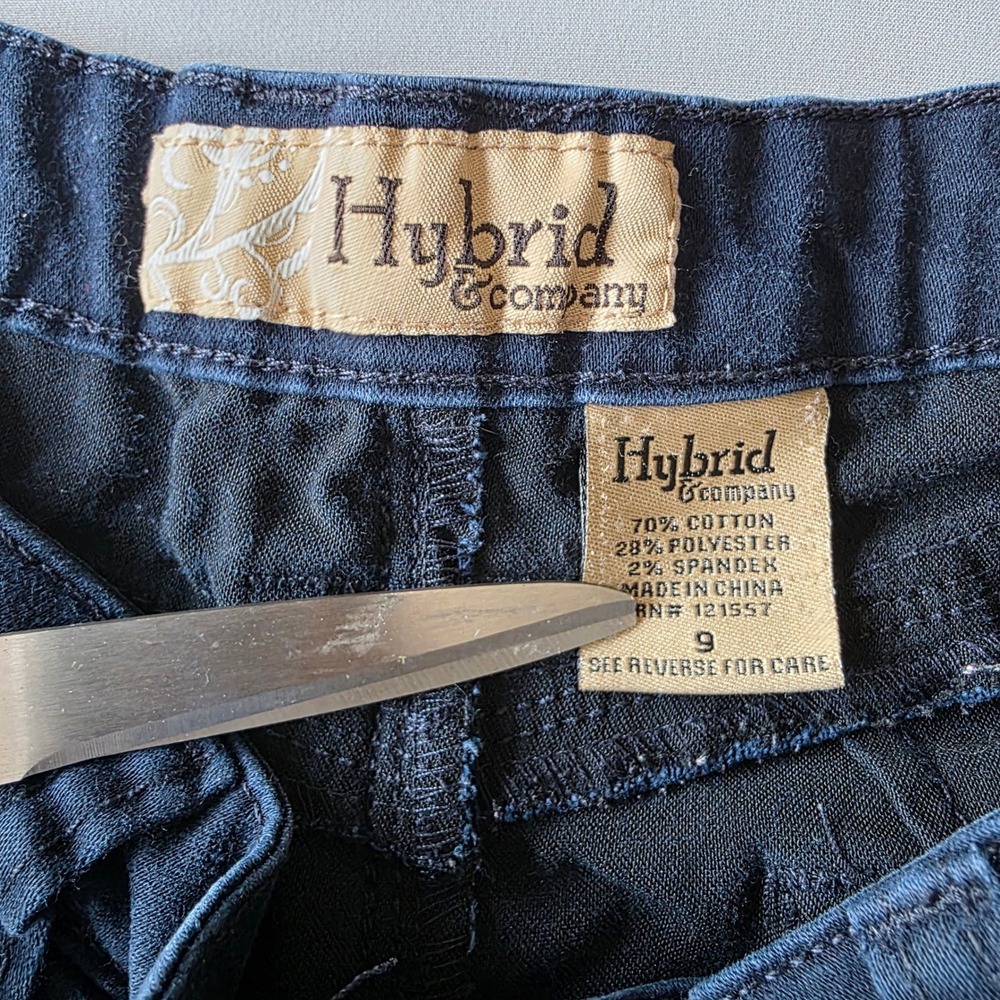 Hybrid & Company Y2K mini Women's‎ Blue Denim Shorts Size 9 Cotton Blend Casual - Picture 3 of 7